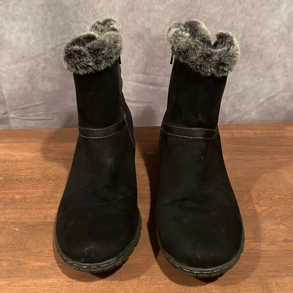 Natural Soul by Naturalizer Black Rotunda Vegan Leather Ankle Boot size 7.5 - Picture 3 of 10